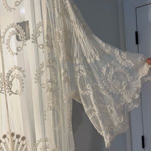 Off white lace kimono